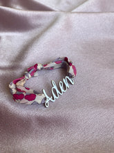 Load image into Gallery viewer, Fabric Bracelets with Names and Charms