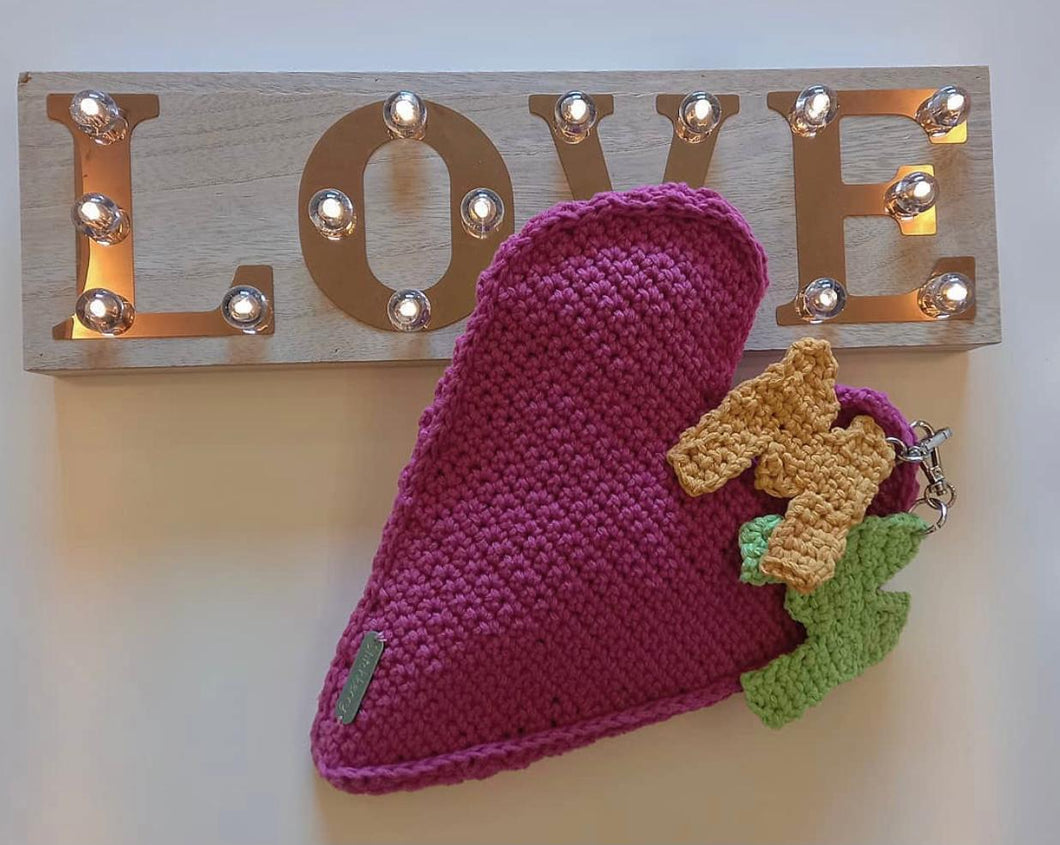 Crochet Heart in Pink or Fushia