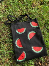 Load image into Gallery viewer, Bella, Hand-painted Tote - Beige or Black with Watermelon
